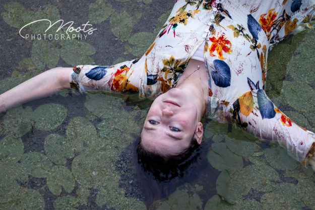 Lady of the Pond, Portrait, Water, Lily Pads